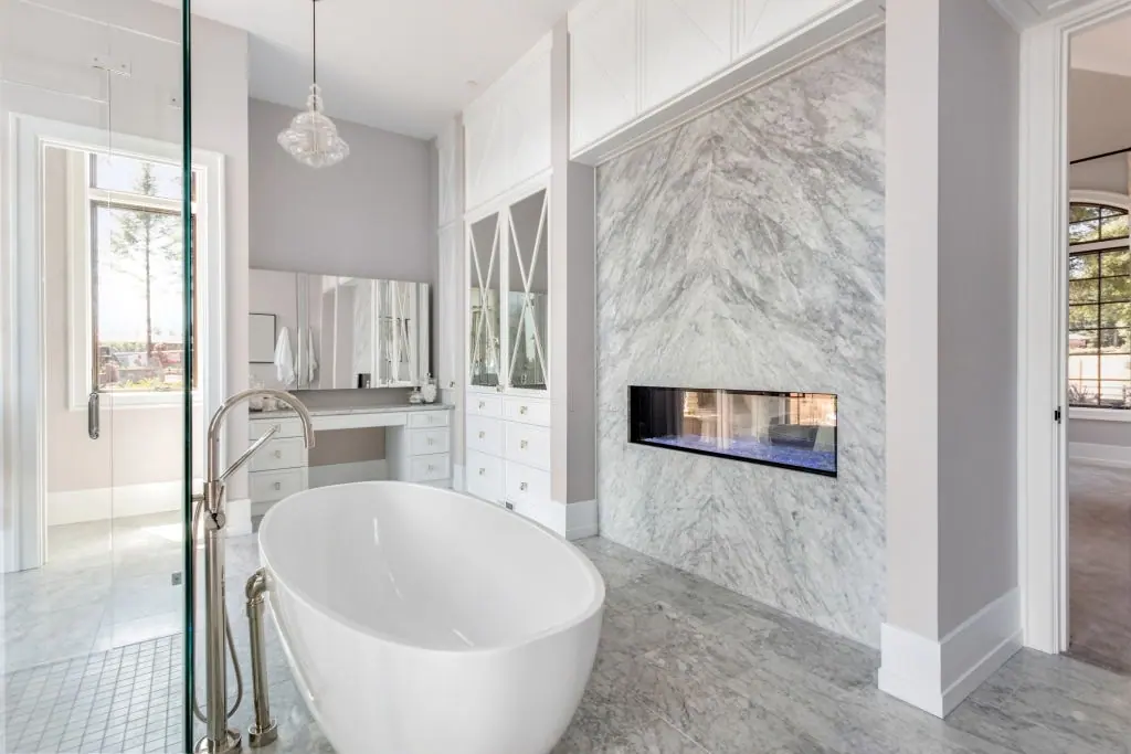 Tiled floor and skirting, Canberra home
