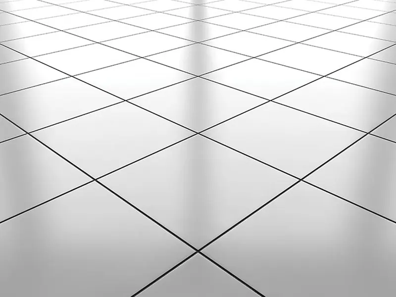 Tiled floor laid across a room, Canberra home